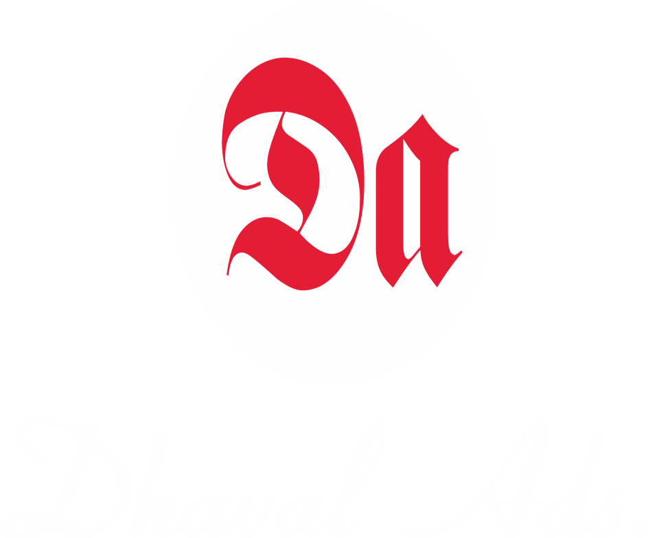 Dhaval Ads White Logo